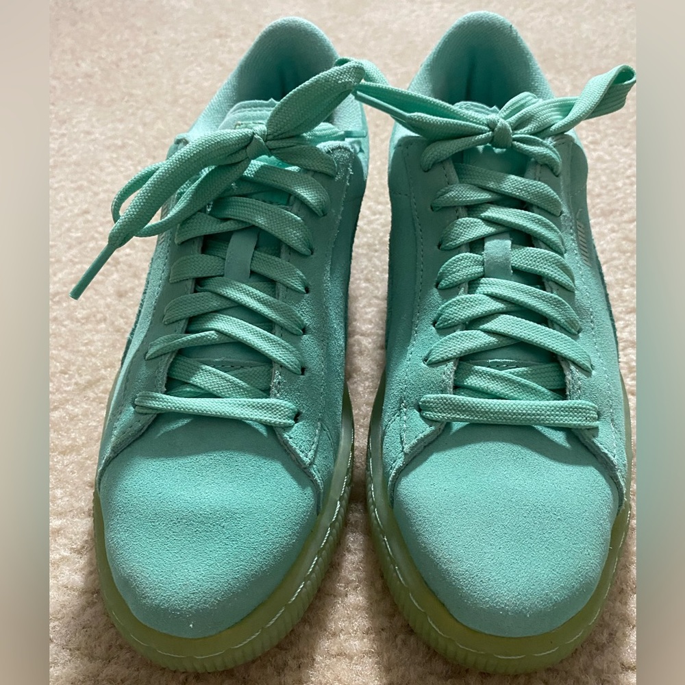 Puma Suede Classic Sneakers Children 7 Mono Iced Blue Low Top Casual 361937 03